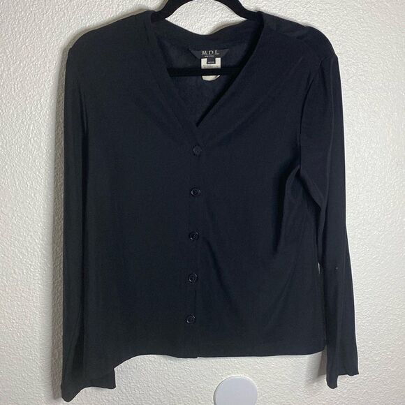 MDL- New York- Black button down- Size 14P - Picture 1 of 5